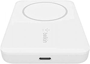 Belkin Wireless Portable Charger Power Bank, Compatible with MagSafe for iPhone 12 Series (Magnetic 2500 mAh Small Capacity USB C Compact Mini Fast Charging Charger) – White BPD002BTWH