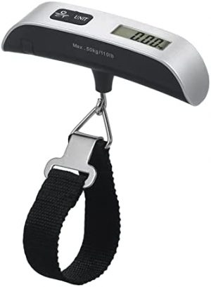 SNOOU Portable Stainless Steel Hanging Luggage Weight Scale Electronic Digital Lugguage Scale with Hook LCD Display Backlight Temperature Baggage Scale with 110lbs Capacity