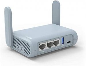 GL.iNet GL-MT1300 (Beryl) VPN Wireless Mini Travel Router – Connect to Hotel WiFi & Captive Portal, USB 3.0, 3 Gigabit Ports, Range Extender, Assess Point, Pocket-Sized, MicroSD Slot, Easy to Setup