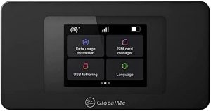 GlocalMe DuoTurbo 4G LTE Mobile Hotspot, No SIM Card Needed, WiFi Hotspot Unlock Device for Home or Travel in 140+ Countries,Smart Local Network Auto-Selection,with US 8GB & Global 1GB Data (v2021)