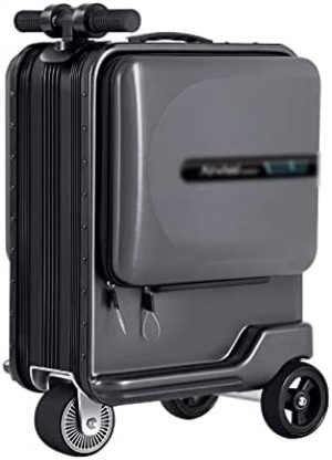 Student Electric Suitcase, Men’s and Women’s Cycling Boarding Suitcase, 20/24 Inch, Smart Trolley Case, Electric Suitcase, Smart Suitcase, Travel Artifact (Black 20 inches)
