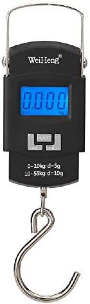 Irfor WH-A25 Rechargeable Portable Electronic Scale LCD Display Luggage Scale Multi-unit Conversion Retractable Storage Handle 55kg Double Accuracy Scales with Backlight
