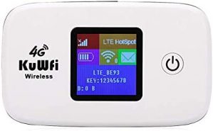 KuWFi 4G LTE Mobile WiFi Hotspot Unlocked Wireless Internet Router Devices with SIM Card Slot for Travel Support Optus/Telstra/Virgin Mobile/Vodafone