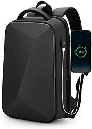 FENRUIEN Hard Shell Laptop Backpack 15.6 Inch Expandable Gaming Computer Bag Anti-theft Waterproof with USB Charging Port