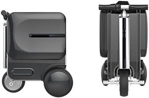 RIUKIU,Suitcases Electric Riding Trolley Travel Suitcase.Luxurious Intelligent Carry On Robot Luggage.High-Capacity Smart Valise Boarding Bag (Color  Black)