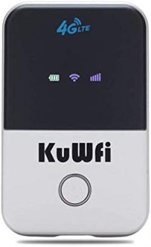 KuWFi 4G WiFi Router LTE Wireless Unlocked Travel Partner Modem with SIM Card Slot Support LTE FDD B1/B3/B5/B7/B8/B20 Work with Optus/Telstra/Virgin Mobile/Vodafone