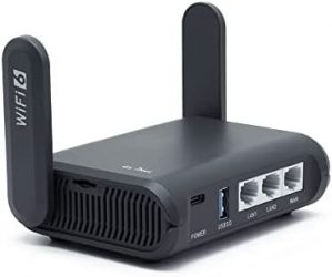 GL.iNet GL-AXT1800 (Slate AX) Pocket-Sized Wi-Fi 6 Gigabit Travel Router, Extender/Repeater for Hotel&Public Network, VPN Client&Server, OpenWrt, Adguard Home, USB 3.0, Network Storage (AU Plug)
