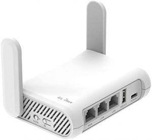 GL.iNet GL-SFT1200 (Opal) Secure Travel WiFi Router – AC1200 Dual Band Gigabit Ethernet Wireless Internet Router with IPv6 USB 2.0 MU-MIMO DDR3 128MB Ram, Repeater Bridge and Access Point Mode, AU plug