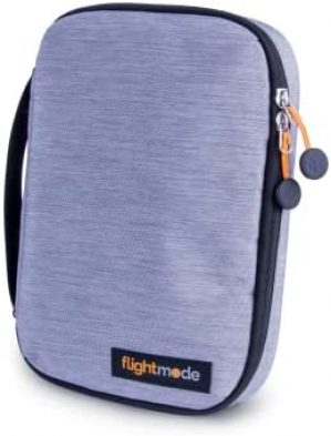 Flightmode Cable Organiser (Waterproof, Electronics Organiser Storage Bag, Universal Traveling Gear Accessories Carrying Case Pouch, Double Layer Travel Gadget Bag, Tech Accessories, iPad Mini/USB Cables/Phone Chargers/Adapter/Flash Hard Drive/SD Card/Sim Card/TF Card/Phone) – Grey