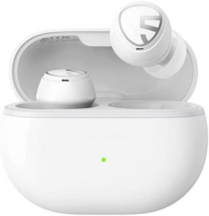 SoundPEATS Mini Pro Hybrid Active Noise Cancelling Wireless Earbuds, Bluetooth 5.2 Headphones with ANC, QCC3040, aptX Adaptive, Transparency Mode, CVC 8.0, Game Mode, TrueWireless Mirroring, 21 Hours (white)