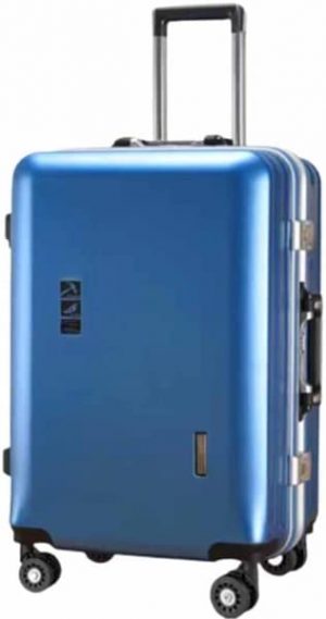 Smart Travel Trolley Suitcase, Multi-Functional Rechargeable USB Ultra-Quiet Universal Wheel Suitcase, Trinity Combination Lock (Blue 39 * 24 * 60CM)