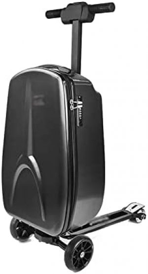 Electric Suitcase, Electric Skateboard Trolley Case, Smart Skateboard Trolley Case, Cycling Travel Suitcase, Boarding Case, Detachable, Multi-Purpose Suitcase (Black)
