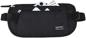 Day Tip Money Belt – Passport Holder Secure Hidden Travel Wallet with RFID Blocking, Undercover Fanny Pack