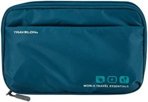 Travelon World Travel Essentials Tech Organizer, Peacock Teal, One Size, World Travel Essentials Tech Organizer