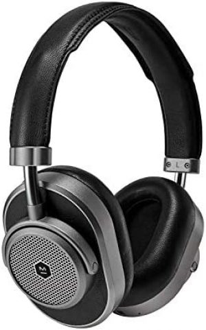 Master & Dynamic Active Noise Cancelling Master & Dynamic MW65 Active Noise Cancelling Wireless Over-Ear Headphone with Two Noise-Isolating Microphone, Black/Gunmetal, Black/Gunmetal, (MW65G1)