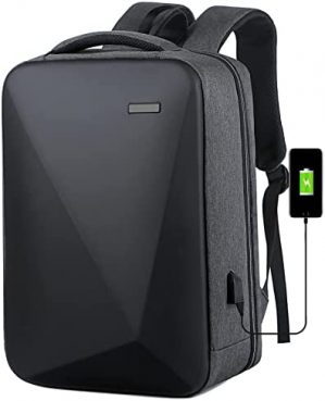 Laptop Backpack-Business Travel Backpack with USB Charging Port-Both suitable for men and women-Large backpack with holding a 15.6-inch or 16.1-inch laptop (black 1)