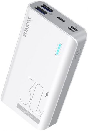 ROMOSS 10000mAh 30W Portable Charger Mini Power Bank, PD3.0 QC4.0 Dual USB Outputs Ultra-Compact Battery Pack, PD 30W High-Speed Charging Phone Charger for iPhone14,13,12,Samsung,Google,iPad and More