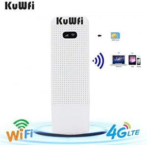 KuWFi Unlocked Pocket 4G LTE USB Modem Router Mobile WiFi Router Network Hotspot 3G 4G WiFi Modem Router with SIM Card Slot Support LTE B1/B3/B7/B8/B20 Work with Optus/Telstra/Virgin Mobile/Vodafone as Christmas gifts