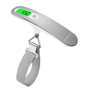 Portable Digital Travel Scale with Hook for Luggage Suitcase Baggage Weighing, with Overweight Warning Function, Weight Max up to 110 Lbs & LCD Display Screen Design