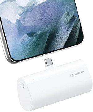 Charmast Mini USB C Power Bank 5000mAh, 20W PD & QC 18W Portable Powerbank, Small USB C Portable Charger, Type C Mini External Battery Pack Compatible with Samsung, Huawei and other USB C Phone（White）