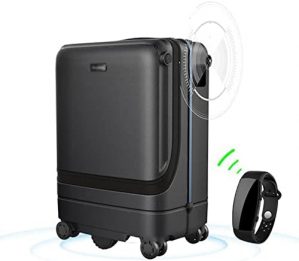 Expandable Luggage, 20 Inches Auto Following Smart Suitcase 30L with Built-in TSA Lock and USB Phone Charger Port Obstacle Avoidance System Carry-on Robot, Boarding Suitcase