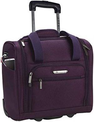 TPRC 15-inch Smart Under Seat Carry-on Luggage with USB Charging Port, Purple, Underseater 15-Inch, 15-inch Smart Under Seat Carry-on Luggage with USB Charging Port