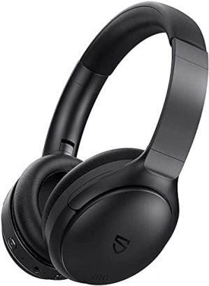 Bluetooth Headphones, SoundPEATS A6 Hybrid Active Noise Cancelling Headphones, Bluetooth Earphones Over-Ear Headphones, 38 Hours Playtime(ANC Off), USB-C Charge, Foldable Design with Ergonomic Headband, Memory Foam Earcups, Multi-point Rotation