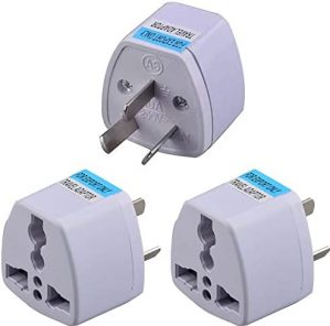 Universal Travel Adapter, AU Adaptor with Universal Travel Accessories Input, EU US UK to Australia 3 Pin Power Plug, Type I Au International Power Adapters (Pack of 3)
