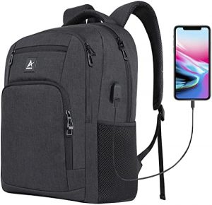 Apexillio Laptop Backpack,Business Travel Anti Theft Slim Durable Laptops Backpack with USB Charging Port,School Computer Bag for Women & Men Fits 15.6 Inch Notebook