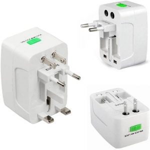 Travel Adapter 2 Pack,Universal All in One Worldwide Universal Adapter Plug Converter for EU UK US AUS 150 Countries