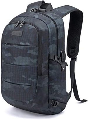 Tzowla Travel Laptop Backpack Water Resistant Anti-Theft Bag with USB Charging Port and Lock 15/17 Inch Computer Business Backpacks for Women Men College School Student Schoolbag Casual Hiking Daypack