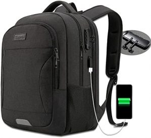 Tzowla Travel Laptop Backpack,Durable Water Resistant Anti-Theft 50L Extra Large 17.3 Inch with USB Charging Port and Lock Fit Computer Business Bookbag for Women Men College School Gift