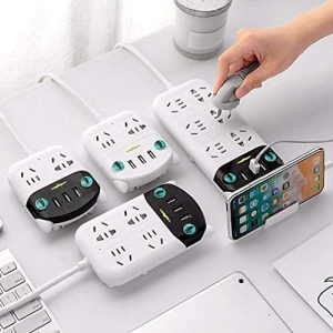 DEAMOS International Power Board Strip 4 Way Outlets Socket 3 USB Charging Charger Ports w/Surge Protector 1.8M (4 Outlet 3 USB)