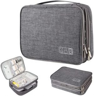 Electronics Travel Organizer,Multifunctional Waterproof Storage Bags for Power Bank Hard Disk Cord Cable Charger Phone Earphone Ipad