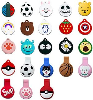iPCA Cartoon Key Ring for Apple Airtag, AirTag Keyring, AirTag Case, Keychain for Air Tag, AirTag Holder, AirTag for Cat Collar, Air Tags Key Holder, Apple Tag Ring Holder, Airtag Apple Key Finder