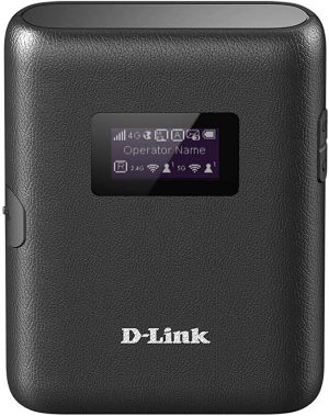 D-Link DWR-933 4G+ LTE-Advanced Cat 6 Wi-Fi Hotspot, 300 Mbps, Portable, Battery-Powered Up to 14 Hours, Dual-Band Wireless AC1200, Unlocked, Black