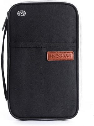 RFID Blocking Passport Wallet Passport Covers, Travel Wallet Passport Holder Waterproof Travel Document Organizer for Men & Women